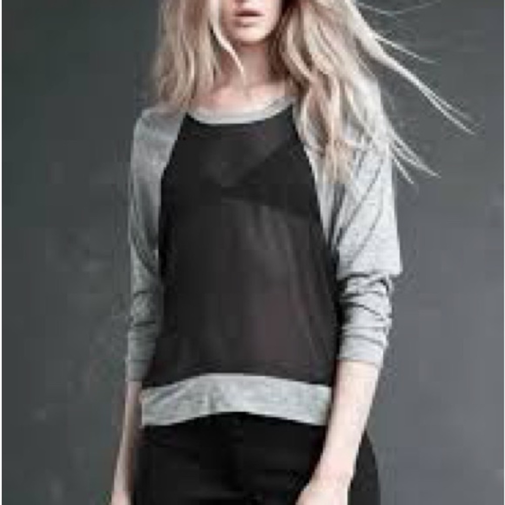 Enza Costa Sheer Sleeve Top